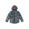 Winter Full Print Pattern Zipper Hooded Down Jacket Kids Outerwear Gray HA5143-030
