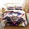 New Anime Genshin Impact Bedding Set Duvet Cover Pillowcase for children adults 2/3piece set Single/Double/Queen Large Size Gift