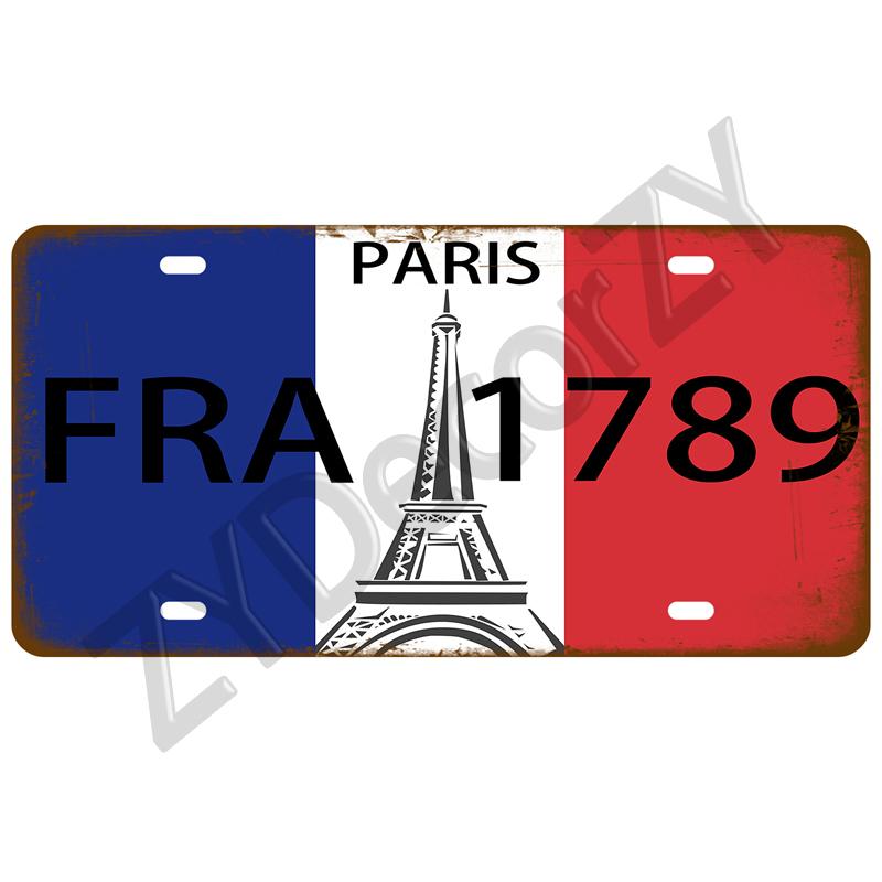 Plaque Israel Spain France Home Metal Sign Germany Craft Bar Decor Tin Sign USA Country Flag Tinplate Plate For Wall Restaurant