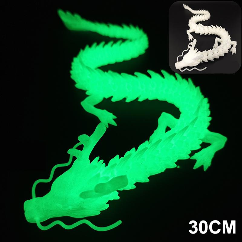 30 см 3D-печатный дракон-самоцвет Хрустальный Игрушка Вращающийся Сочлененный Дракон Подарок Для Детей С СДВГ Идеально Для Дней Рождения Подарок