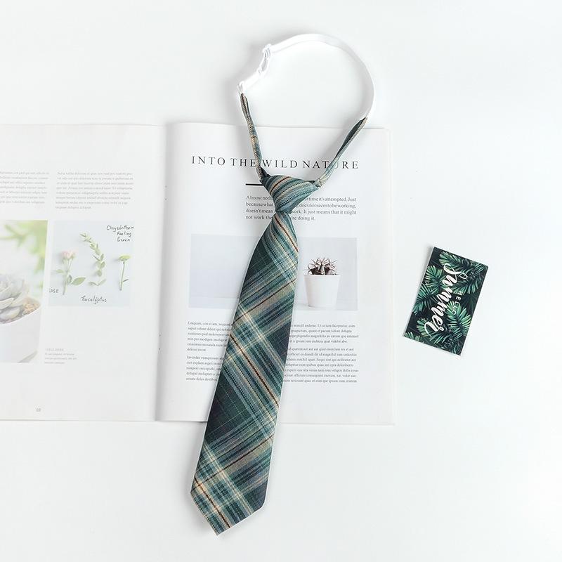 JK Bow Tie for Women, Japanese Uniform Shirt, College Style Student Plaid Tie, Men's Free Ribbon Accessories