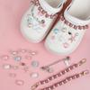 Для обуви Crocs Подвески Цепочка Ракушка Алмазные Аксессуары Набор DIY Пряжки для Обуви Украшения Женские Детские Подарки