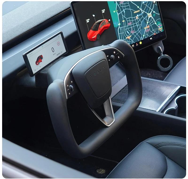 Handle For Tesla Model 3 Highland 2025 Yoke Steering Wheel Alcantara/Nappa Leather Car Racing Model 3 Highland 2024 2025