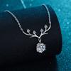 925 Silver All The Way With Your Necklace Female Niche Design Sense Deer Pendant 2 Carat Collarbone Chain