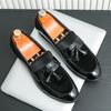 Men Casual Shoes Fashion Color Block Shoes Handmade Suede Leather Men Tassel Loafers Moccasins Slip On Male Driving Party Shoes