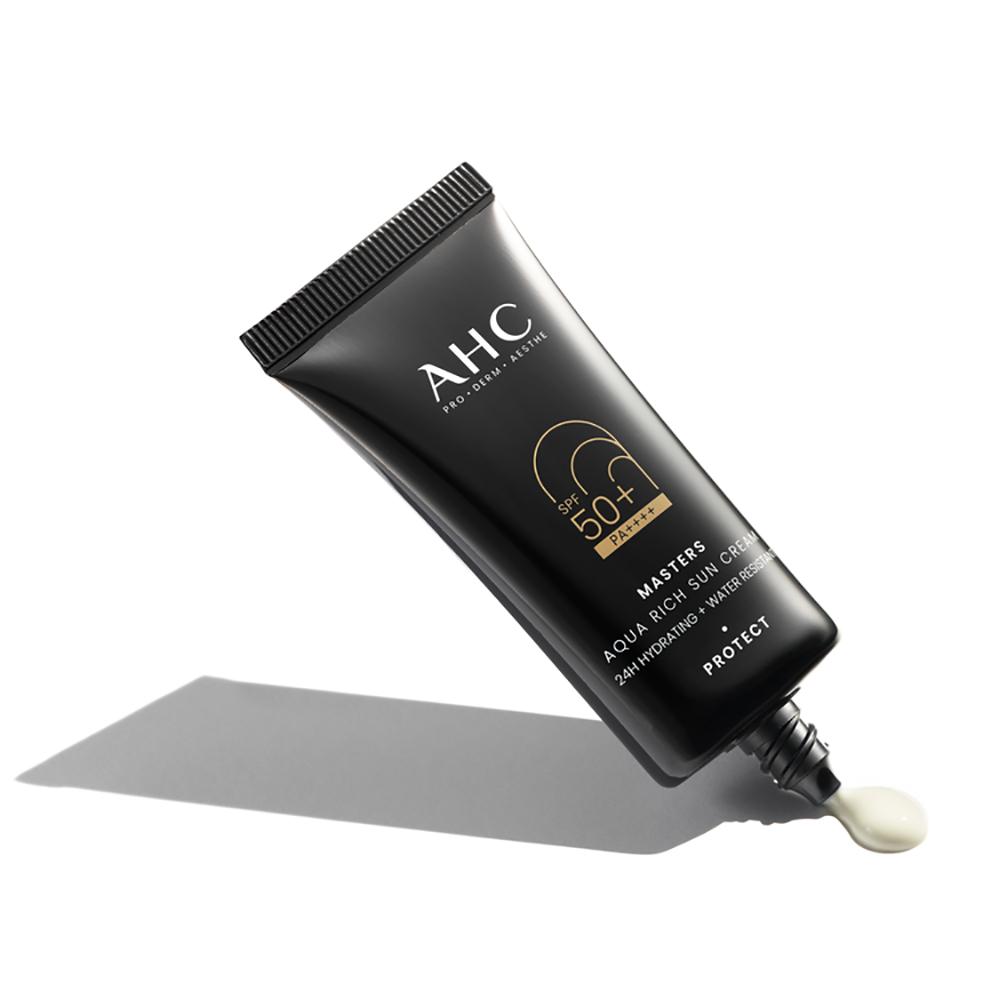 AHC Набор Duo солнцезащитных средств Masters Aqua Rich 30 мл + 30 мл + Очищающая пенка 30 мл - Уход за солнцем, Корейский