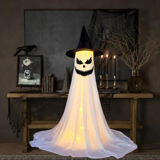 Halloween Ghost Decoration with LED Light Large White Scary Light Up Ghost