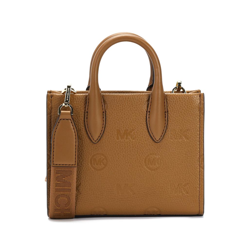 Michael Kors MK Mirella Classic Logo Print Adjustable Shoulder Strap Leather Crossbody Bag Mini Women bags Brown 35F3G7ZC0LLUGGAGE