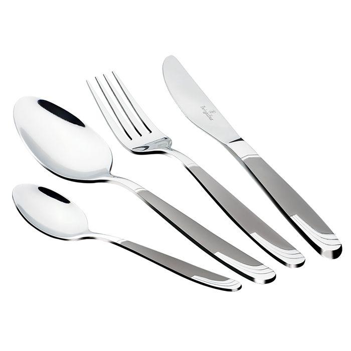 Ménagère 24-Piece Acier Inox. Finition Polie / Mat Couverts pour 6 Personnes Berlinger Haus Matt-Mirror Inox