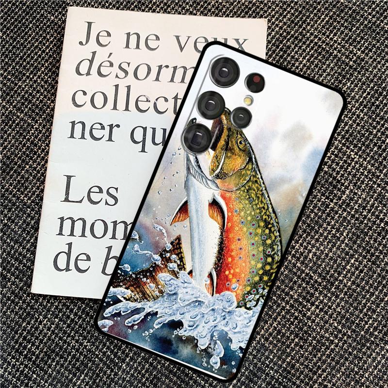 Чехол для рыбалки на форель для Samsung Galaxy S25 Ultra S20 S21 S22 S23 S24 Ultra S9 S10 Plus S24 FE Задняя крышка