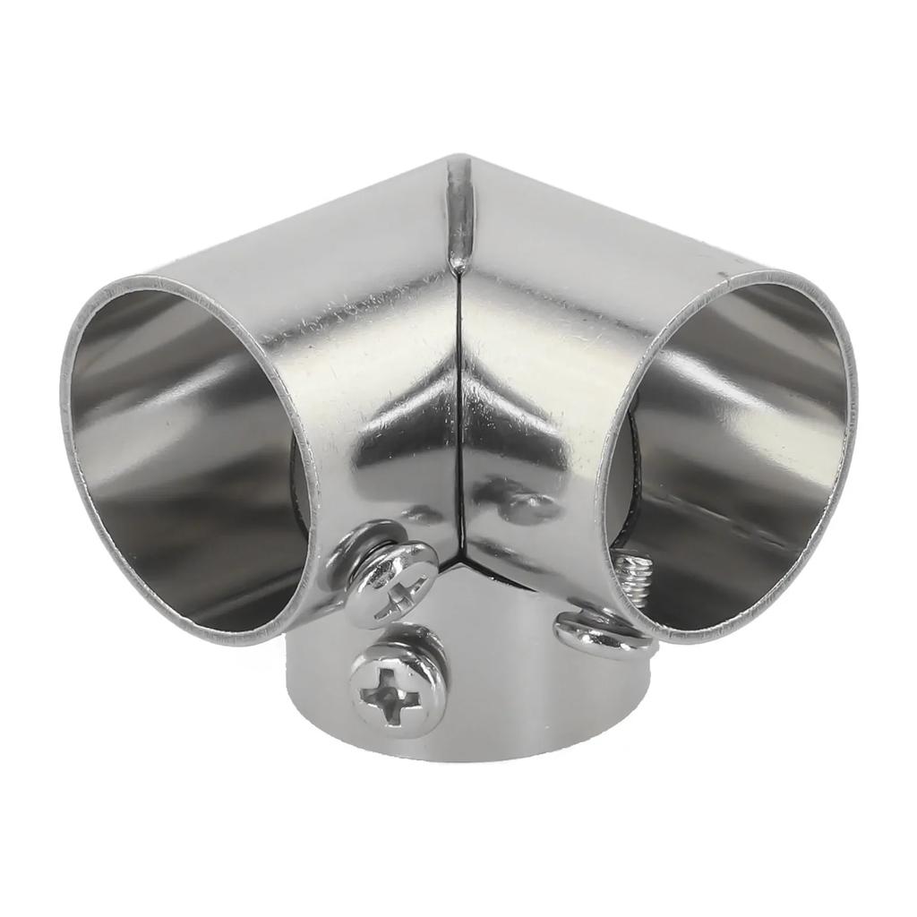 Stainless Steel Pipe Connector Clothes Rail Clothes Flange Seat Hanging Clothes Pole Fixed Socket Wardrobe Clothes Rail Bracket