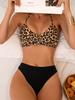 Сексуальный раздельный купальник бикини с леопардовым принтом 2025 для женщин - Европейский и американский стиль