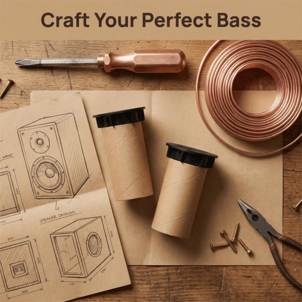 2PCS for 6-8 Inch Speakers Bass Enhancer 72mm x 118mm Speaker Cabinet Port Tube Speaker Cabinet