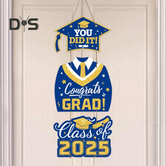 Выпускной 2025 года, подвесная табличка для входной двери Выпускной 2025 года Приветственная табличка для украшения крыльца выпускного