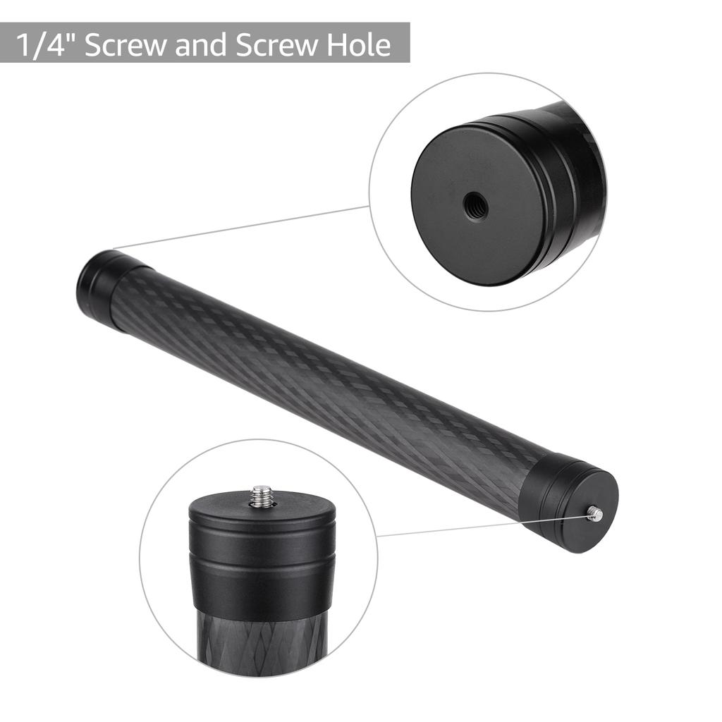 Stabilizer Extension Rod Carbon Fiber Bar Universal Handheld Photography Pole with 1 4 Inch Screw and Screw Hole for