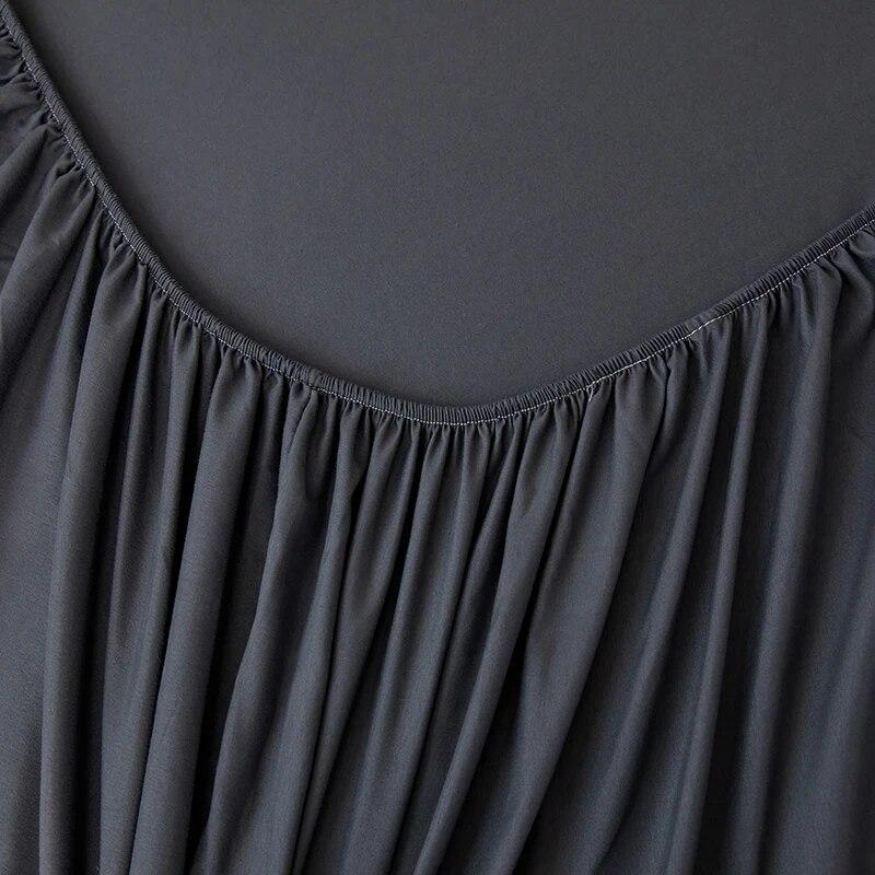 Хлопковая простыня с резинками, однотонные, нескользящие, прочные наматрасники для двуспальной кровати размера «king-size», 140/160/200/220 см