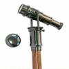 Antique Cane Vintage Brass Telescope Spy Pen Wooden Shaft Walking Stick Gift