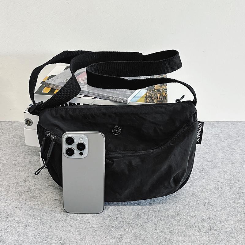 Легкая водонепроницаемая сумка через плечо, однотонная, унисекс, сумка через плечо, нейлоновая, легкая сумка-хобо