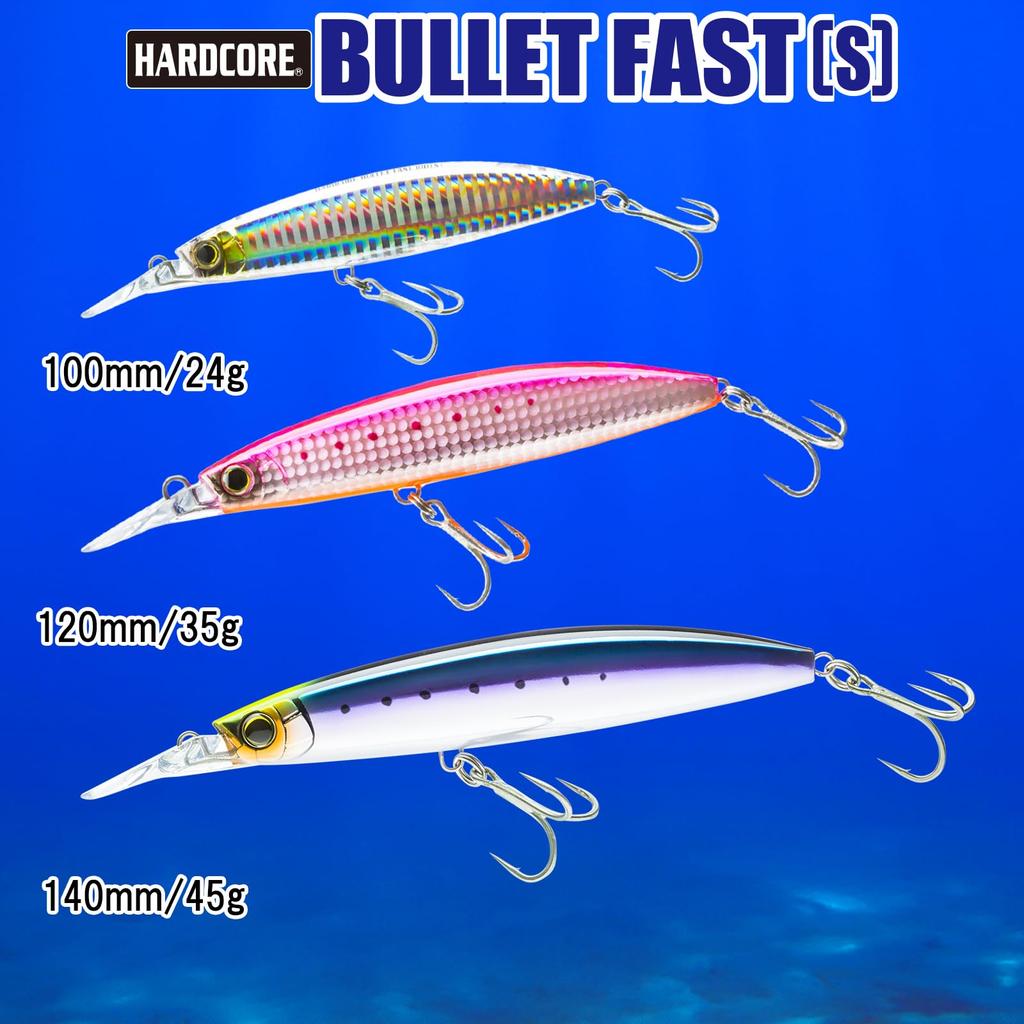 DUEL Hardcore Bullet Fast 120mm Gold Pink Head Long Cast Spanish Mackerel (S) Bluefish/Spanish