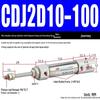 PB10 Нержавеющая сталь Мини-цилиндр Серия CDJ2B10 Хвостовой качающийся