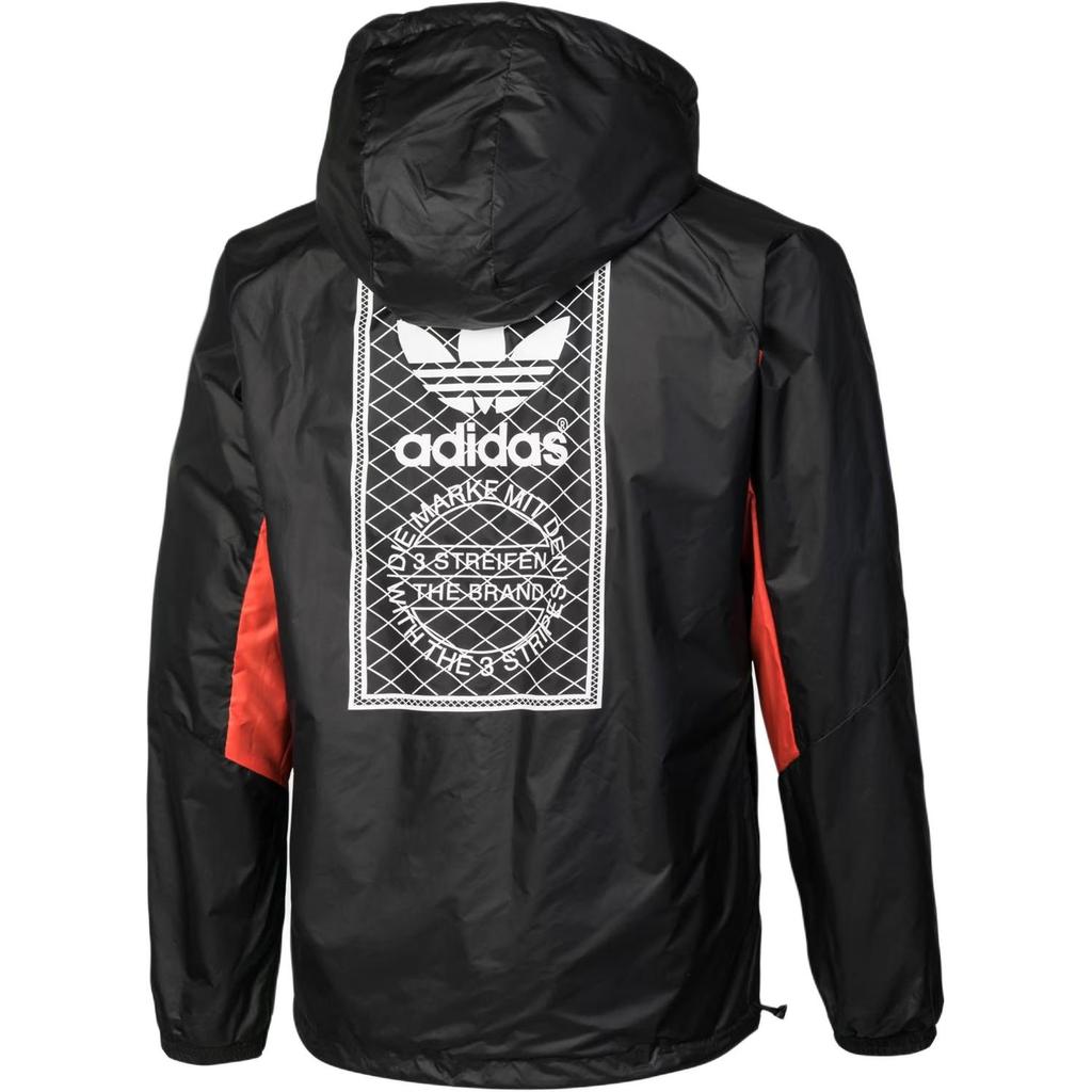 adidas Мужская ветровка Originals с капюшоном, двусторонняя, с принтом, цветовыми блоками, на молнии CW5168