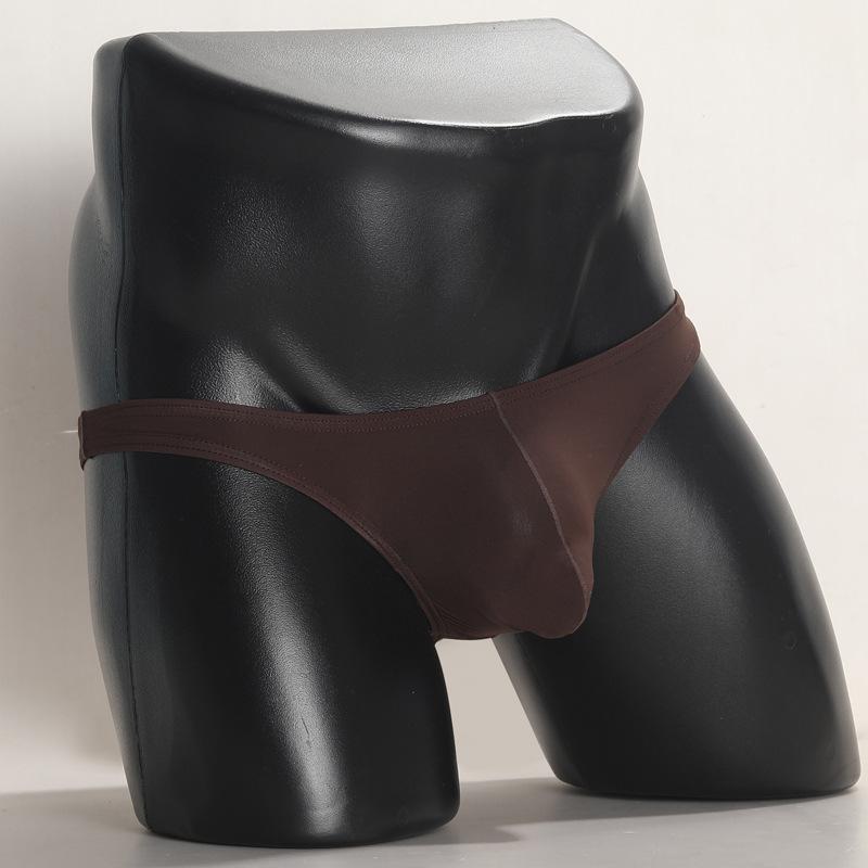 Мужское нижнее белье с треугольными чашечками Ice Silk, летнее сексуальное нижнее белье для взрослых с низкой талией