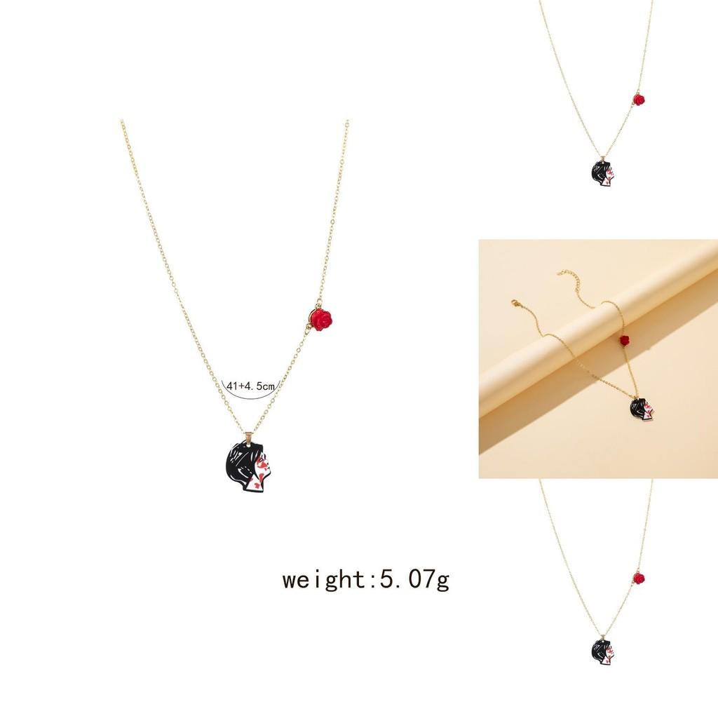 Уникальное акриловое ожерелье-цветок розы на лицо для модных энтузиастов в Европе и Америке