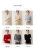 Women's 100% Pure Cashmere Slim Fit Round Neck Sweater, Seamless Knit Pullover for Autumn/Winter