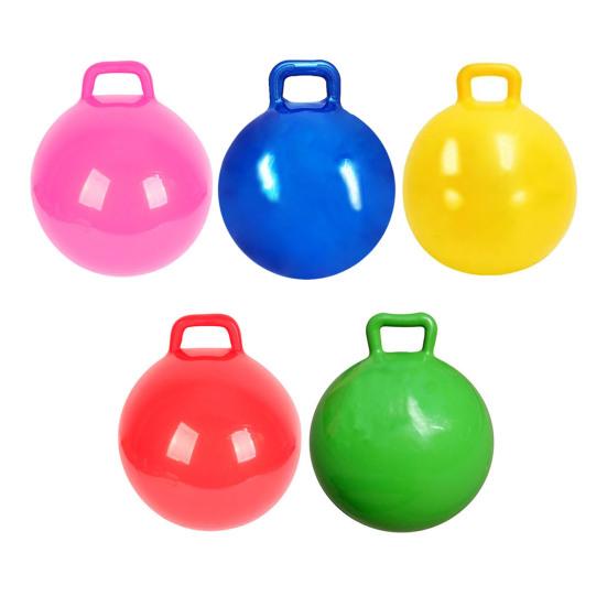 Kids Inflatable Ball Handle Horse Bouncing Toy 45cm Cartoon Bouncing Ball Beach Pool Toys Fun Stress Relief Gifts
