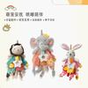 Baby Security Blanket with Rattle, Chewable Teething Toy for Newborns 0-12 Months, Soft Plush Sleep Companion Stuffed Animal