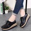Spring Autumn Women Oxford Shoes Flat On Platform Casual Shoes Frenum Leather Shoes Sewing Round Toe Zapatos Mujer New
