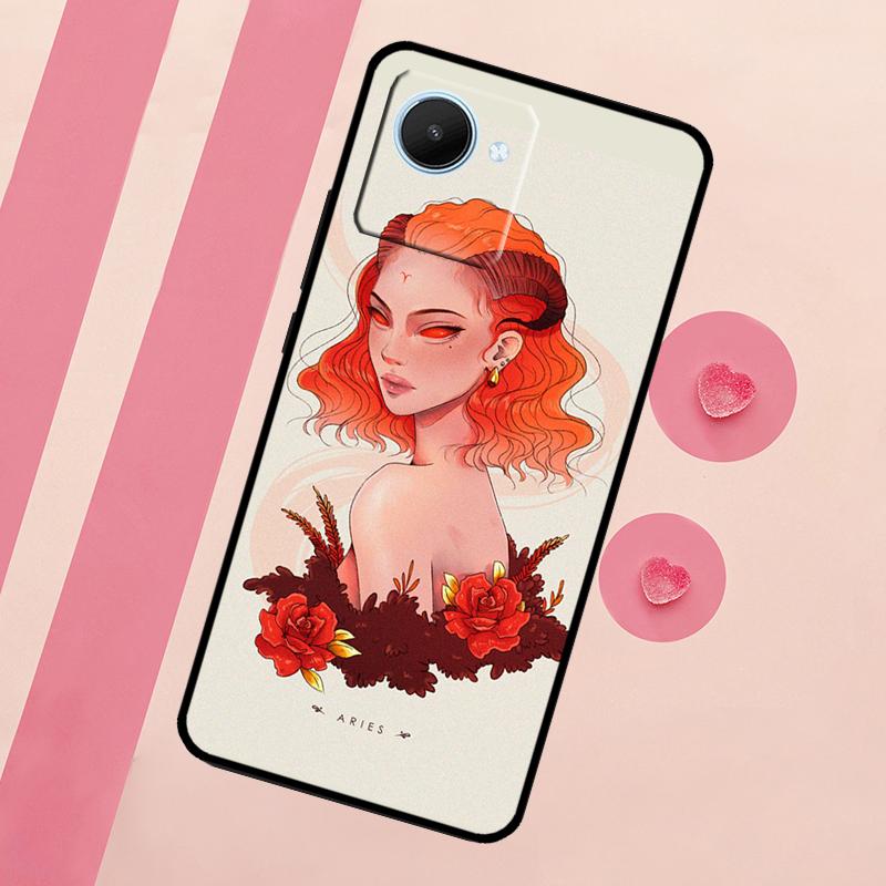 Чехол для Realme 15 Pro 10 11 12 13 14 Pro Plus GT7 C67 C65 C63 C61 C55 C53 C51 C35 C71 C75 Девушка-Гороскоп Скорпион Телец Дева
