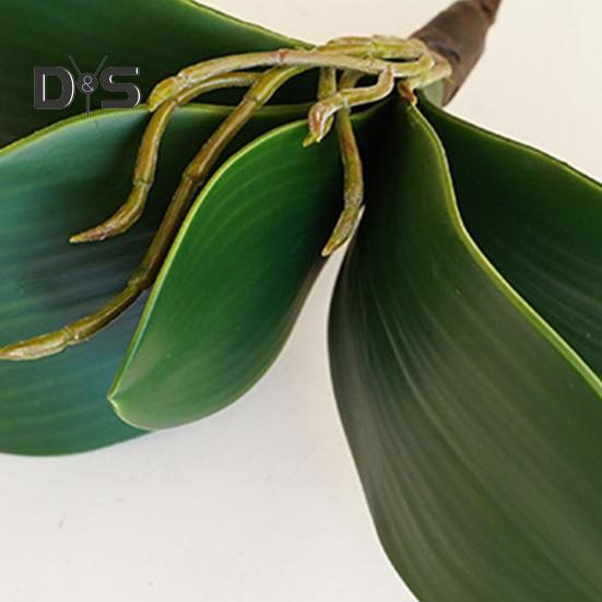 Прозрачная текстура, искусственное растение без полива, яркие поддельные листья орхидеи фаленопсис
