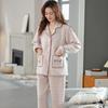 5A Antibacterial Quilted Cotton Pajamas for Women - Thick, Plus Size, Autumn/Winter Home Wear