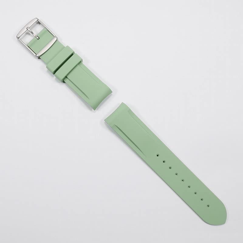 Эксклюзивный резиновый ремешок Swatch x Omega с пряжкой (Светло-зеленый)