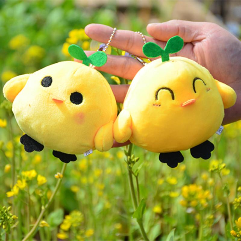 Милая милая маленькая кукла-цыпленок, плюшевая кукла, маленькая мини-подвеска, маленький желтый цыпленок, брелок для ключей, пуховый хлопок, детский подарок