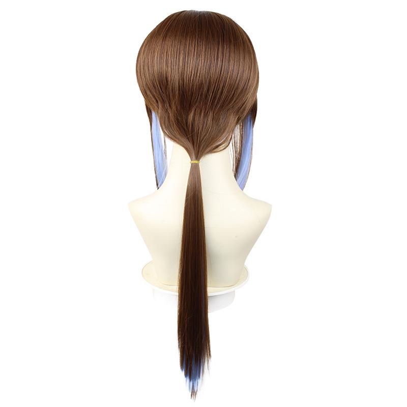 Amiya Arknights Cosplay Wig - Customizable Rabbit/Donkey Ears, Dark Brown To Blue Gradient