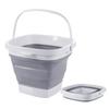 RULAYMAN Folding Bucket, Soft Silicone Bucket, Perfect for Fishing, Car Washing, Gardening, Outdoor Cleaning, Square, Available In Four Colors (3L, Gr