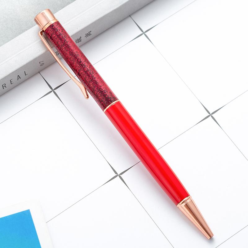 Новые ручки из золотой фольги, металлические шариковые ручки, индивидуальные подарки на день рождения, шариковые ручки с гравировкой имени, индивидуальный лазерный логотип