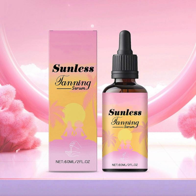 Shiny Tan Skin Care Face Body Serum Instant Tan Melanin Production Sun Damage Protection Photosensitive 60ml