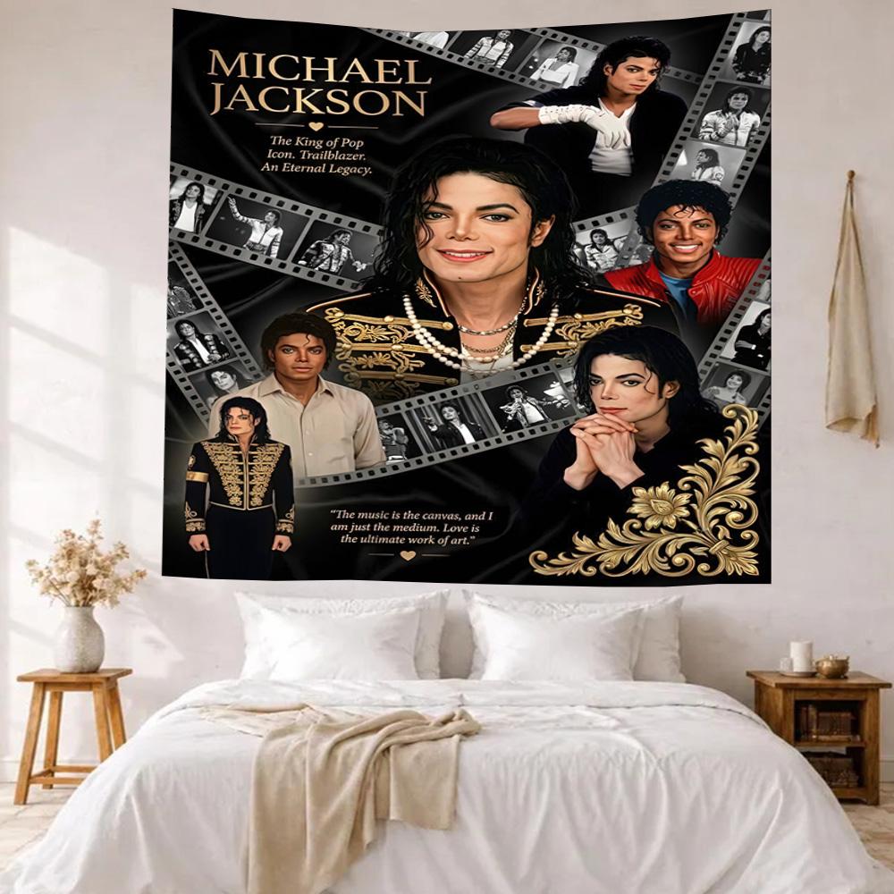 Michael Jackson5 Wall Decor Tapestry Art For Pet Memorial Birthdaywedding Party Backdrop Family Gift