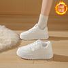 Зимние маленькие белые туфли новые женские студенческие платформа бархатные спортивные кеды повседневная обувь