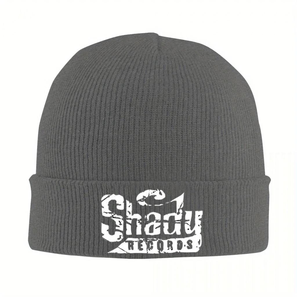 Новая коллекция Shady Records Шапки-бини Eminem Для женщин Унисекс Шапка Осенняя Зимняя Шапка Акрил Хип-хоп Музыкальный Альбом Вязаная крючком