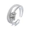 Women's Trendy Double-Layer Zircon Open Finger Ring - Anxiety Relief
