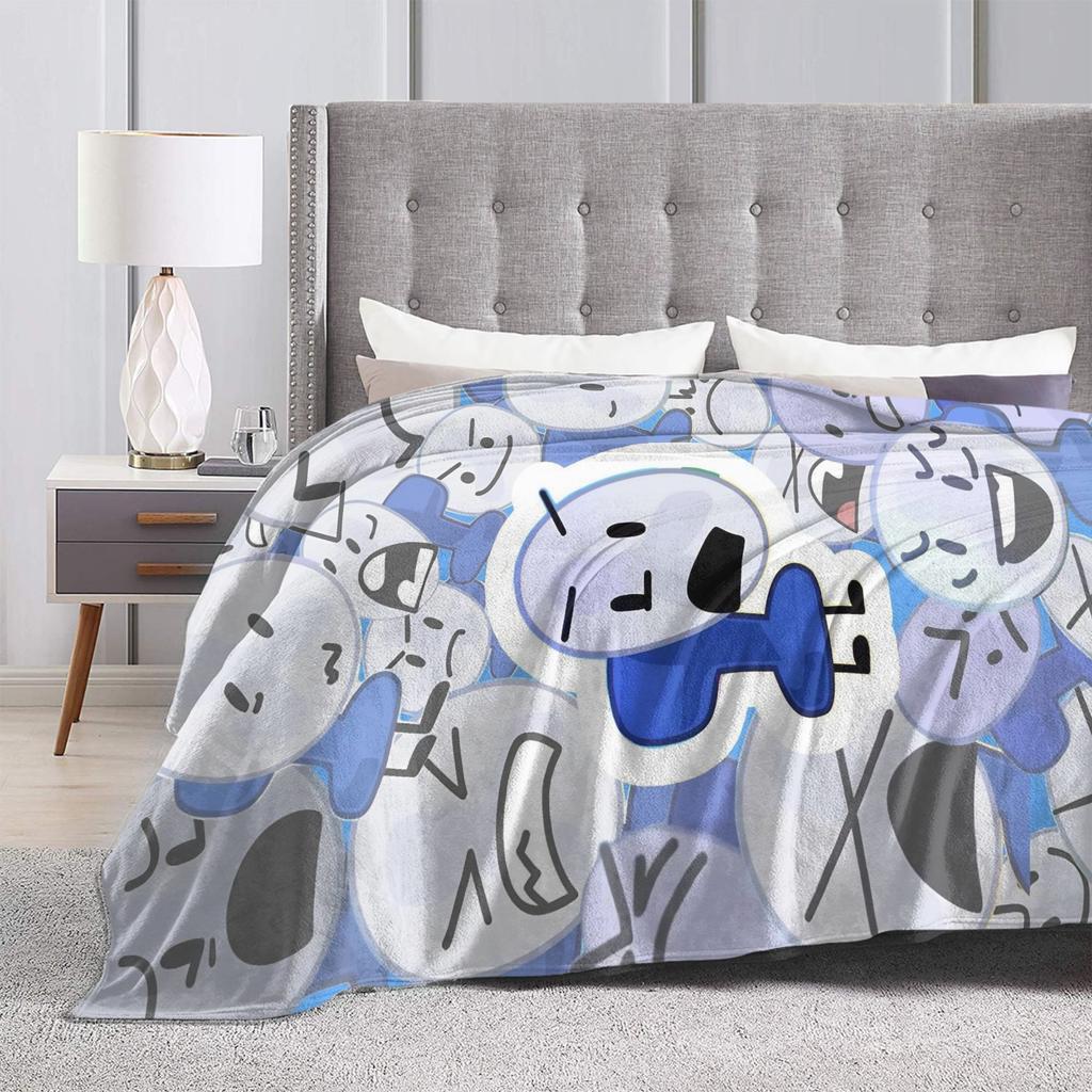 Cute Fan BFDI Animated Blankets Wool Funny Warm Throw Blanket for Chair Covering Sofa Autumn/Winter