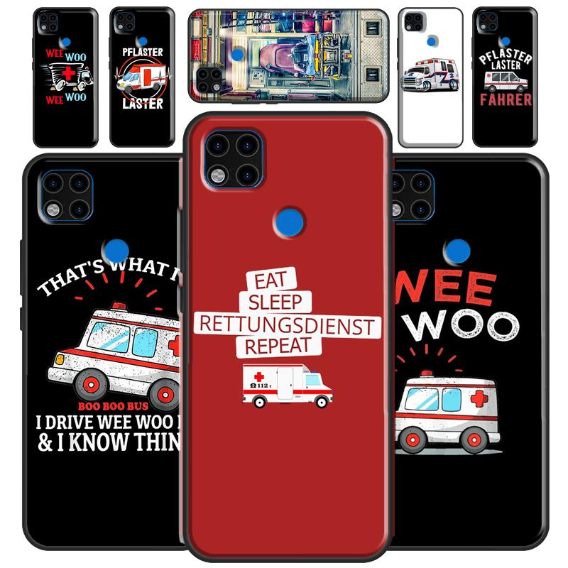 Ambulance EMS EMT Paramedic Funda For Xiaomi Redmi Note 10S 9S 8T 9 Note 10 Pro Note 11 Pro Redmi 9C 9A 9T Soft Case