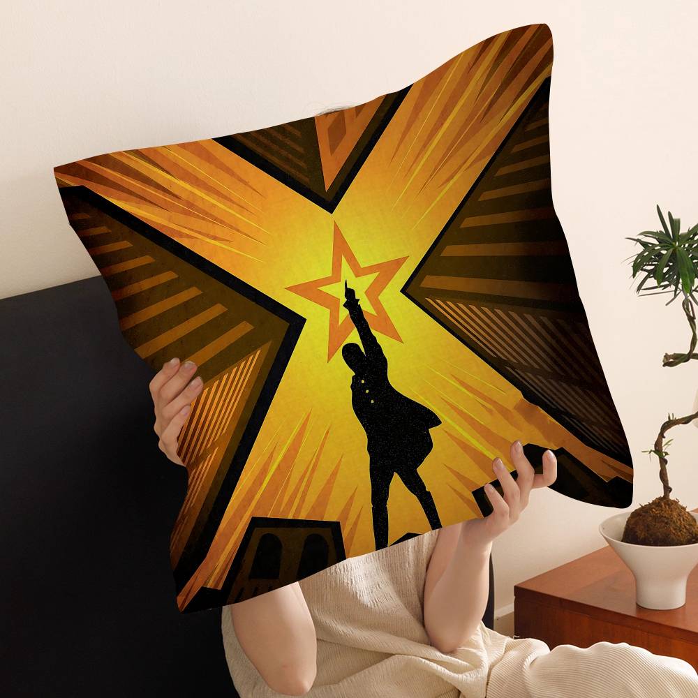 American Musical Hamilton Vintage Personalized Picture Text Home Decorative Pillows Household Gifts 45x45cm