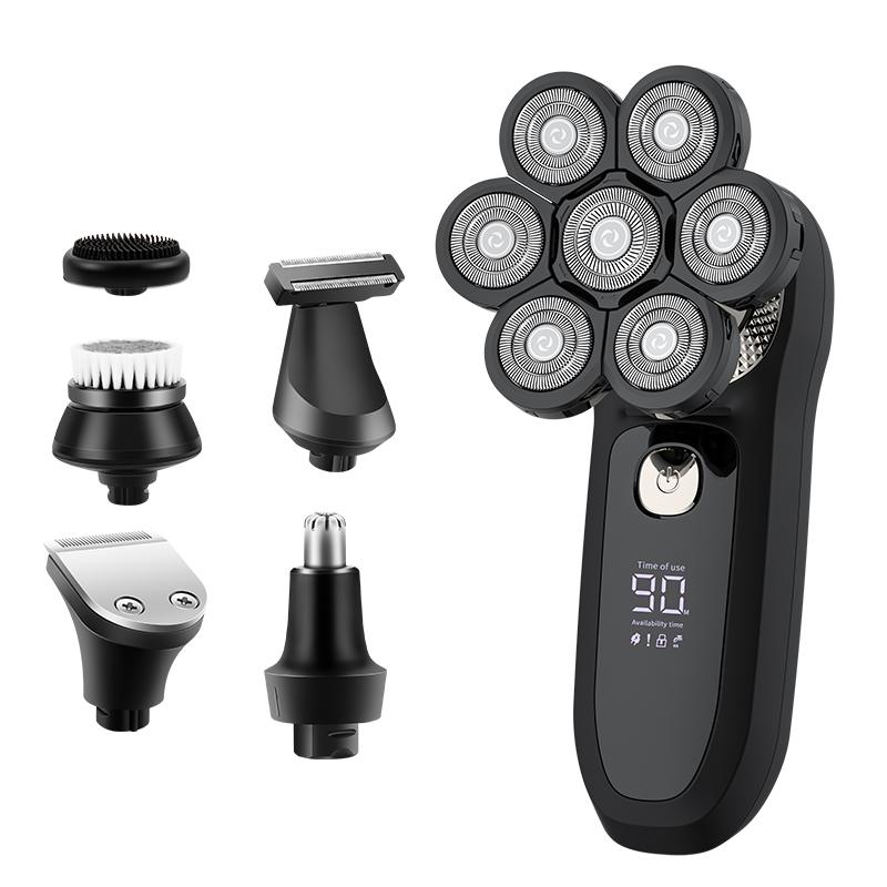 Electric Shaver Men's Body Hair Back Hair Trimmer 6 In 1 Multi-functional Beard Knife Hair Clipper Bald Head Machine