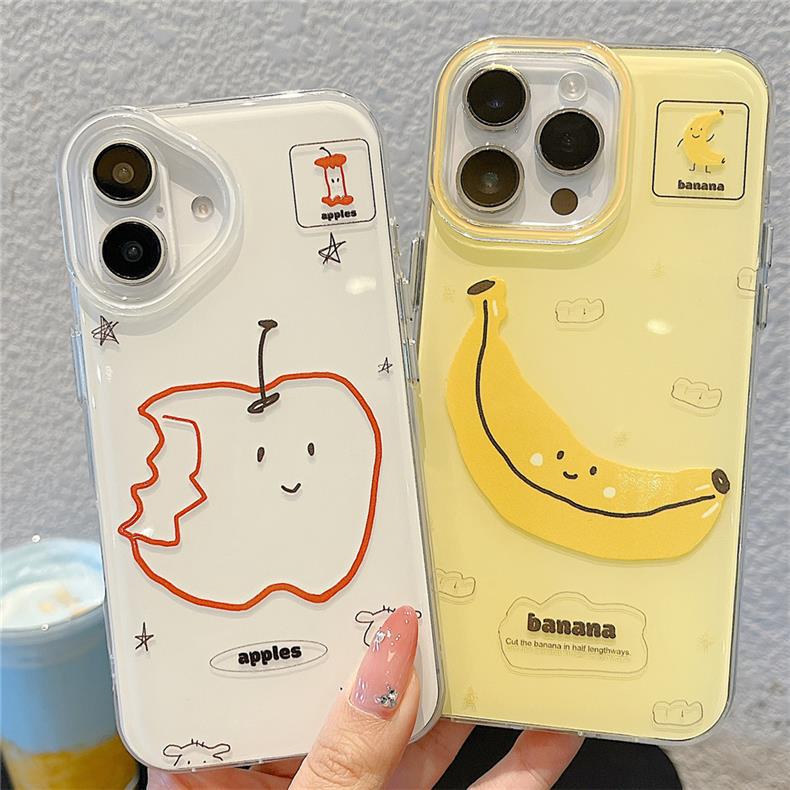 Single Layer Line Banana for IPhone16pomax for Apple 15pr Mobile Phone Case 14 New Style 13· for Apple 16