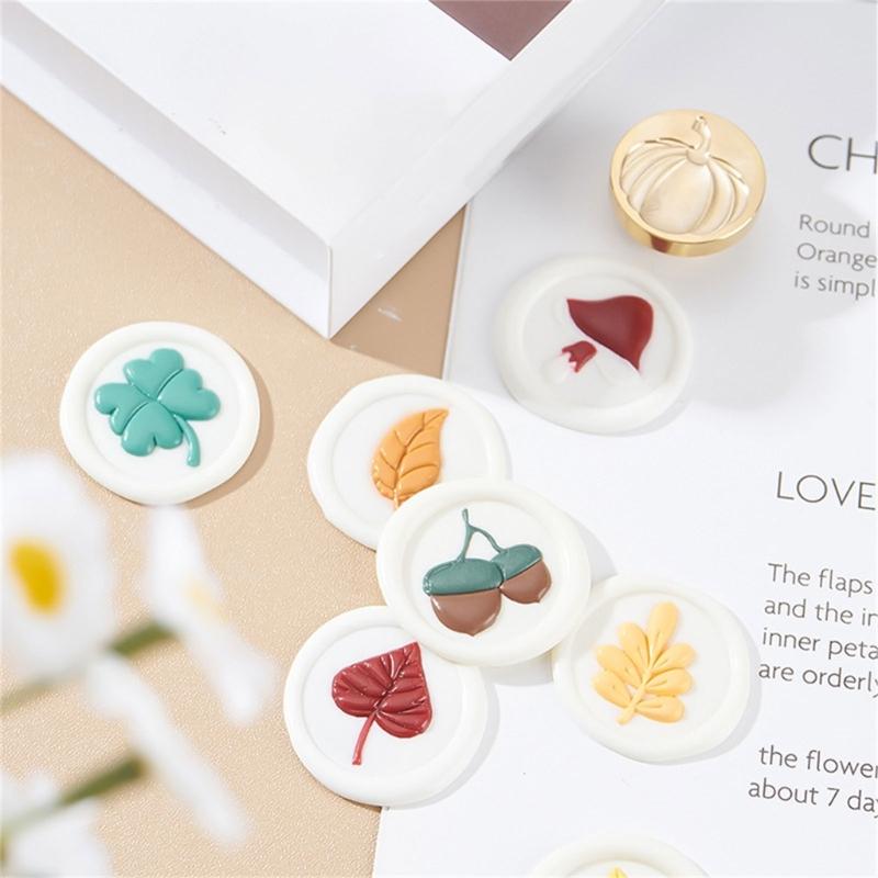 Серия «Фруктовые растения» Сургучная печать для рождественских конвертов, открыток, свадебных приглашений, декор, латунная печать с клевером для воска